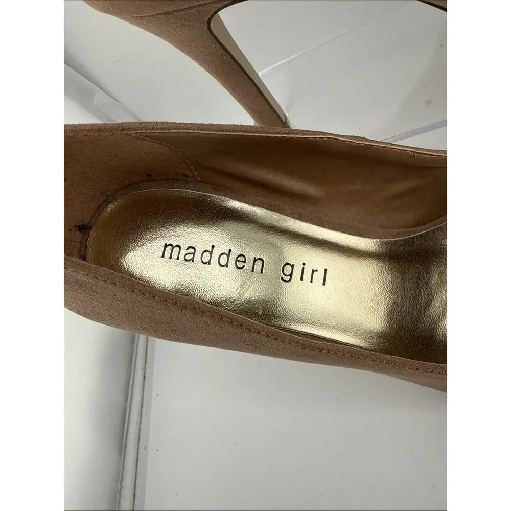 Madden Girl Taupe Suede High Heel Pumps
